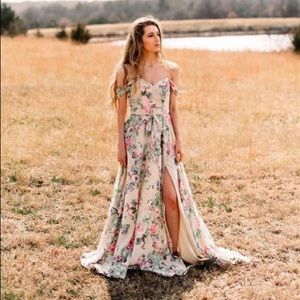 Mori Lee floral bridesmaids dress size